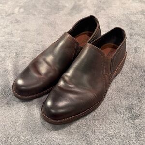 Trask Dark Brown Leather Loafers